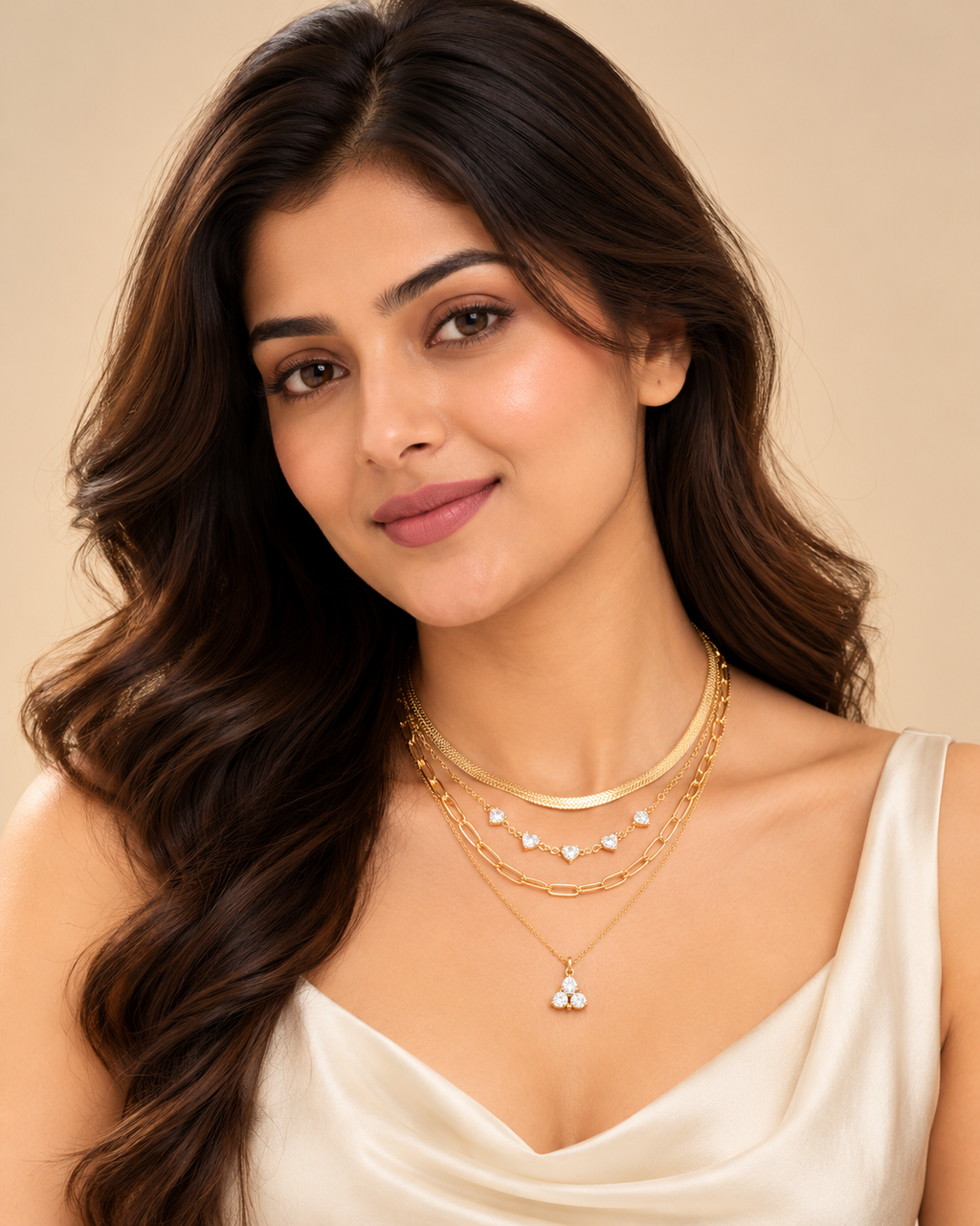 Celeste Layered Crystal Necklace Set