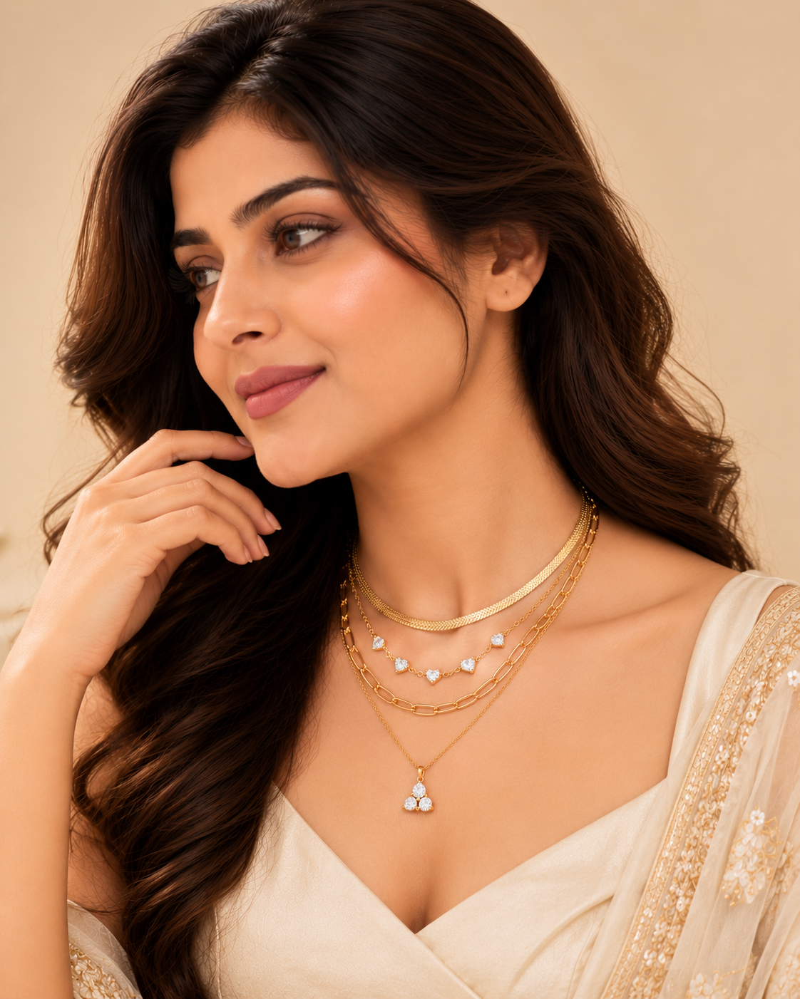 Celeste Layered Crystal Necklace Set