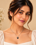 Black Butterfly Pendant Necklace